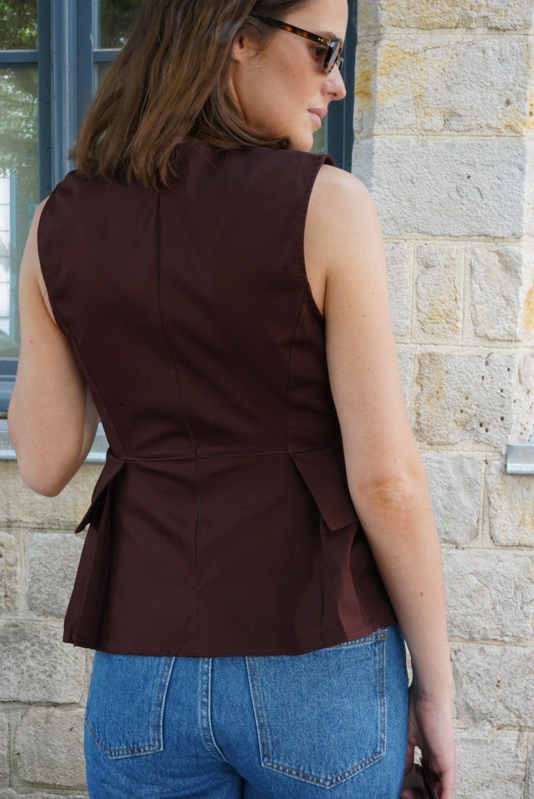 Top Léandre Marron