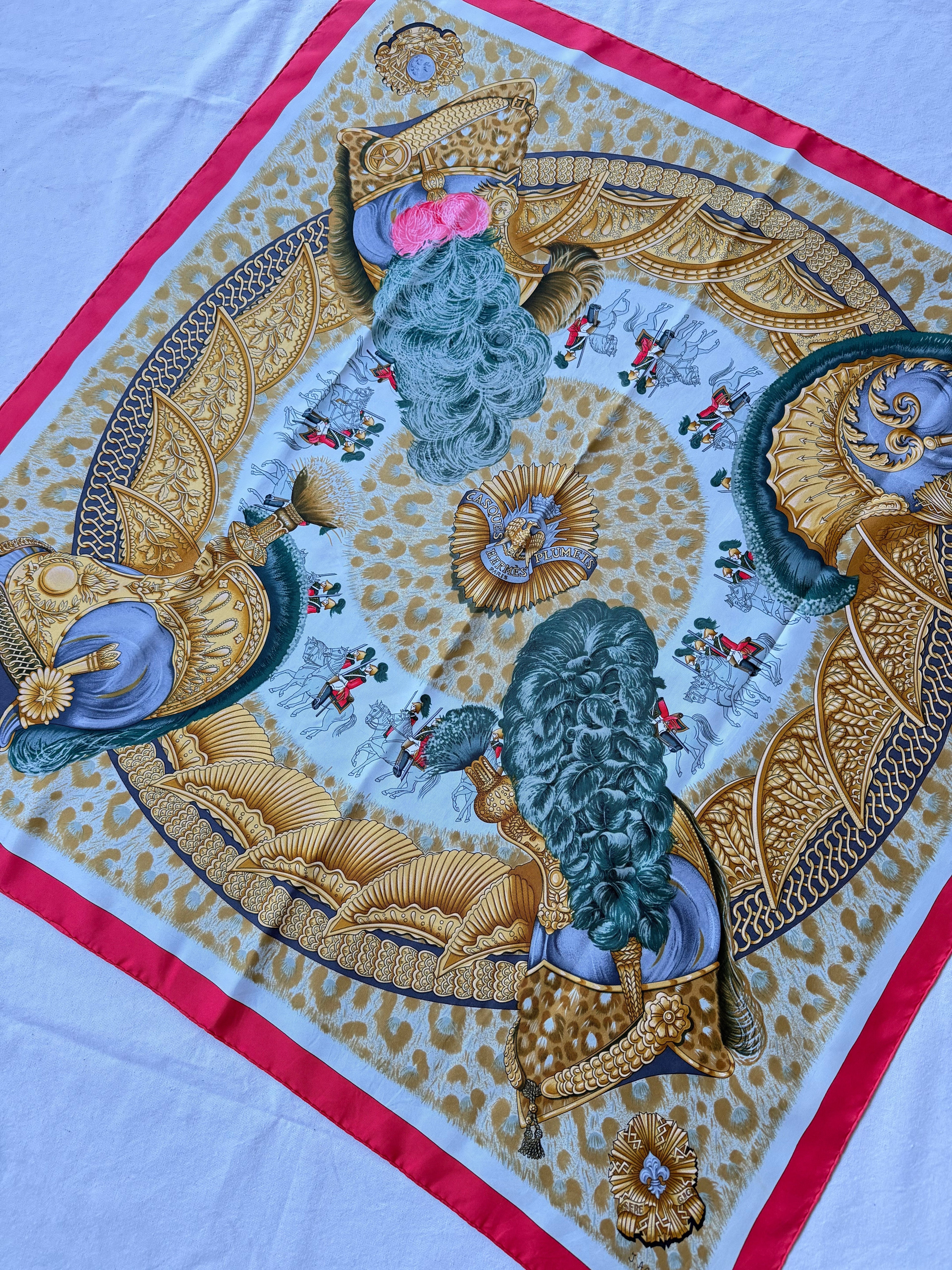 Hermès Scarf – Casques Et Plumets Model