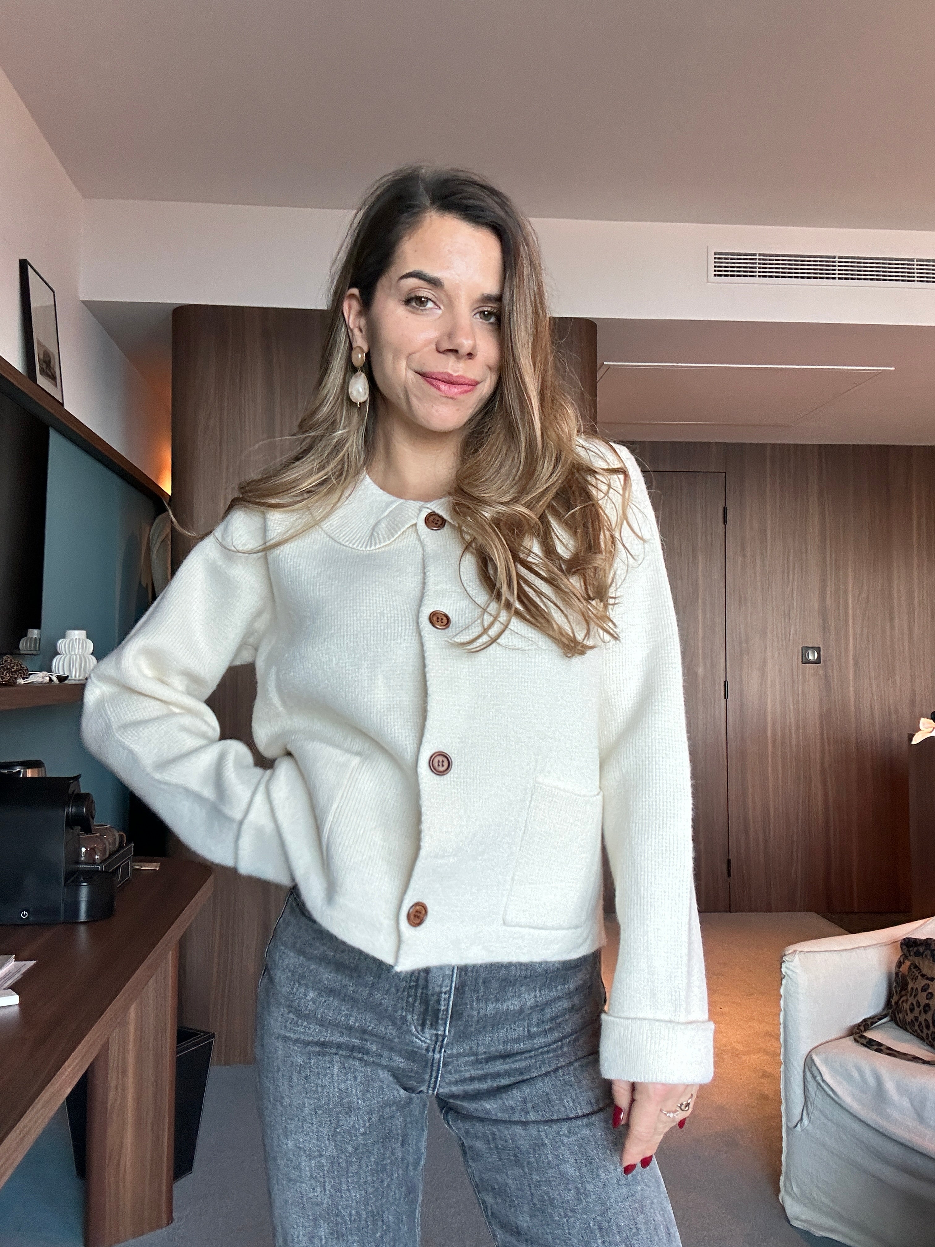 Gloria Cardigan Ecru