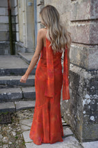 Vestido sin tirantes Mia - Naranja oscuro