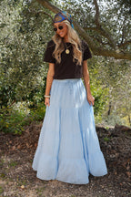 Serena Printed Scarf - Blue