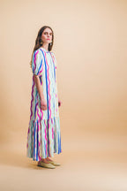 Clemence Rainbow Lines Dress