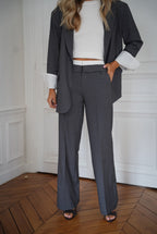 Honoryne Grey - Pantalones a rayas