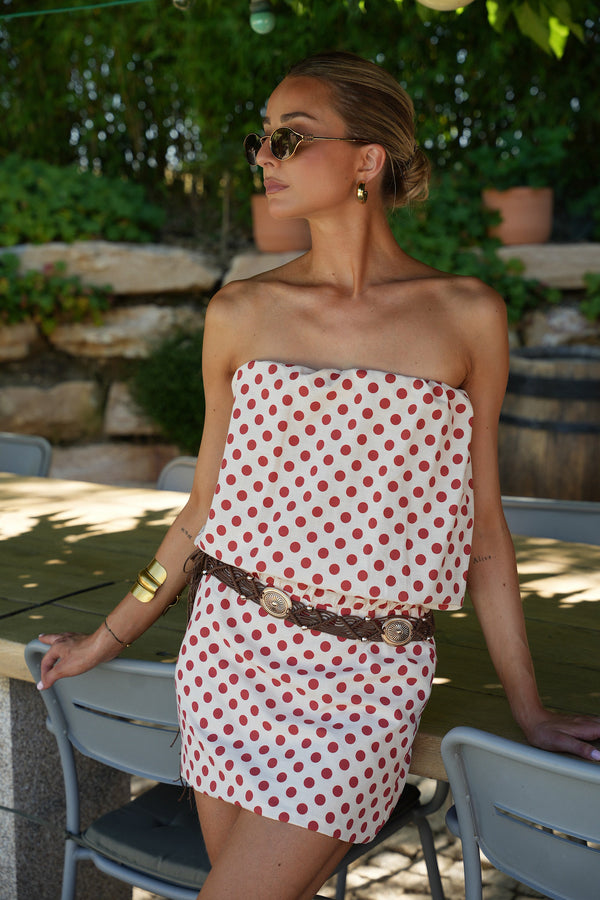 Agata Fabric Belt - Brown