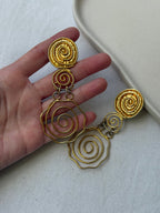 Pendientes Vintage - Espirales Doradas