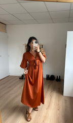 Suzy Long Dress Terracotta