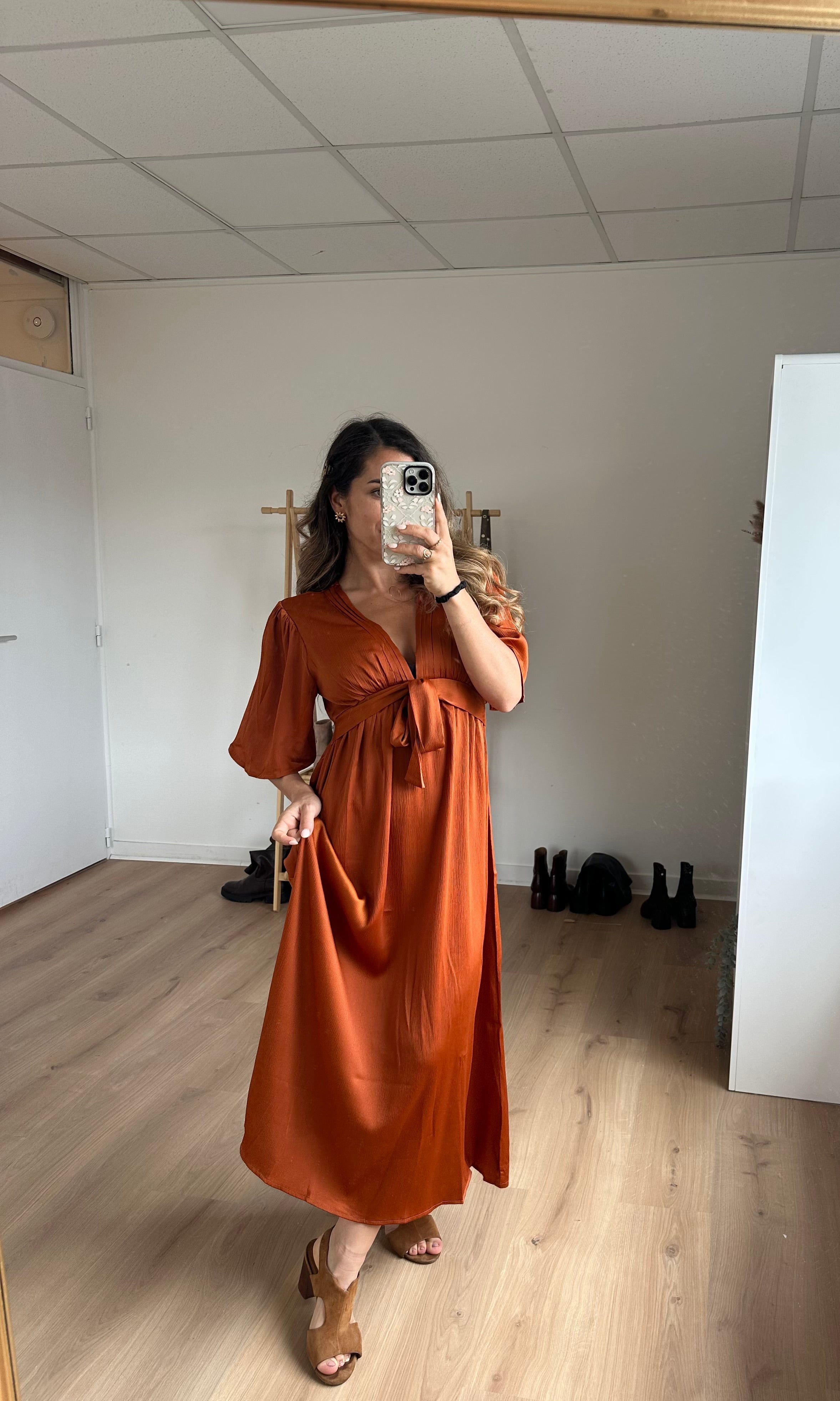 Suzy Long Dress Terracotta