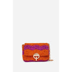 Vanessa Bruno - Moyen Sac Moon En Cuir Tressé - Multico & Orange