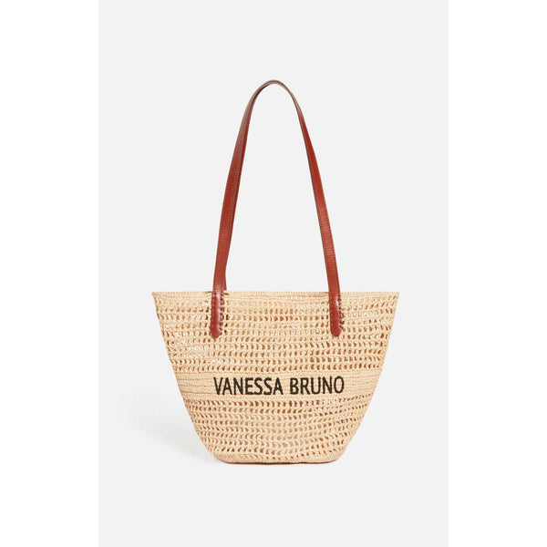Vanessa Bruno - Panier En Raphia - Sable/Noir