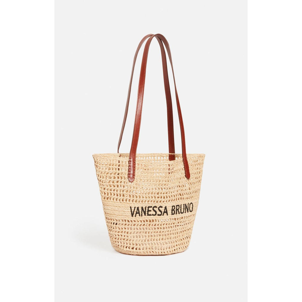 Vanessa Bruno - Panier En Raphia - Sable/Noir