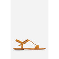 Velvet Goat Leather Sandals - Caramel