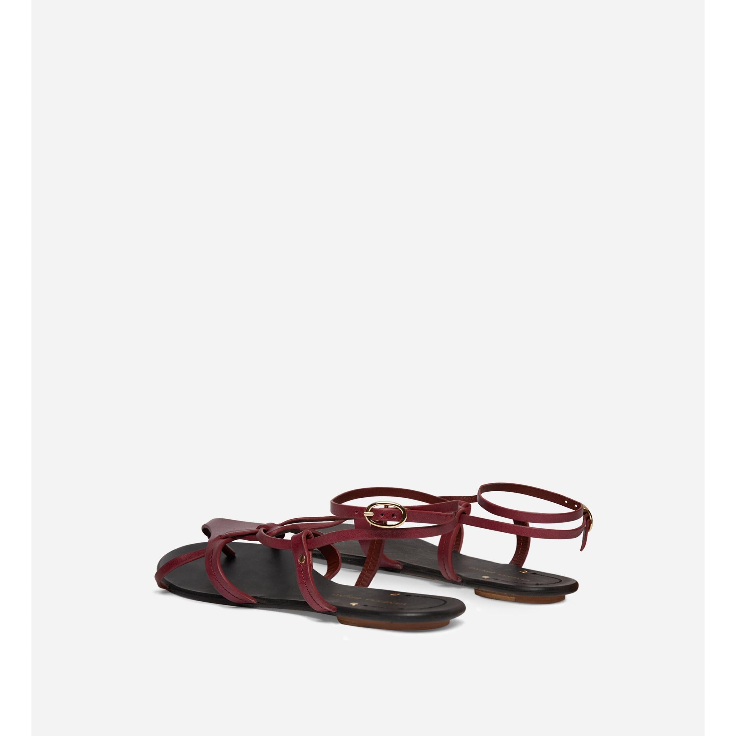 Vanessa Bruno - Vegetable-Tanned Leather Sandals - Raspberry