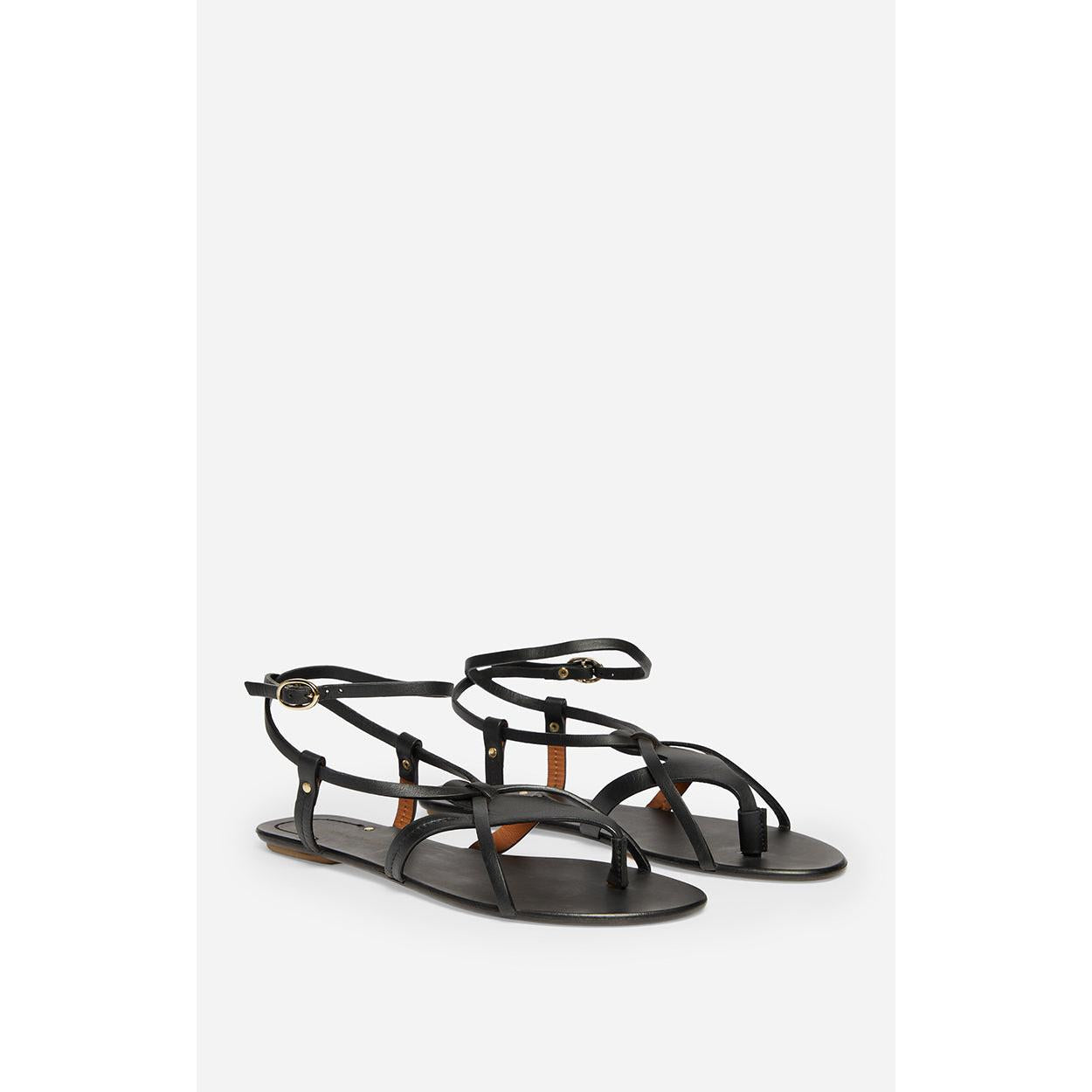 Vanessa Bruno - Vegetable-Tanned Leather Sandals - Black