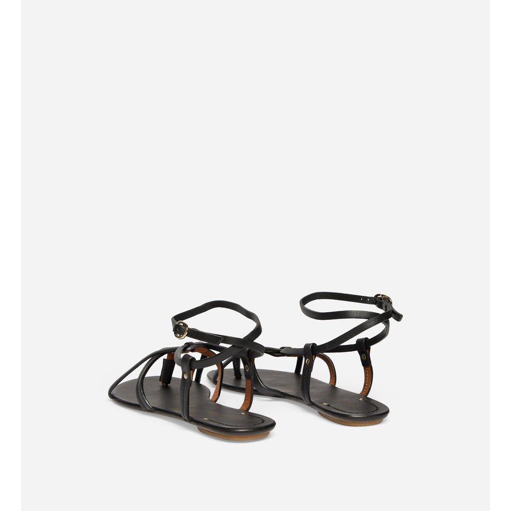 Vanessa Bruno - Vegetable-Tanned Leather Sandals - Black