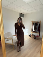 Vestido romano de chocolate