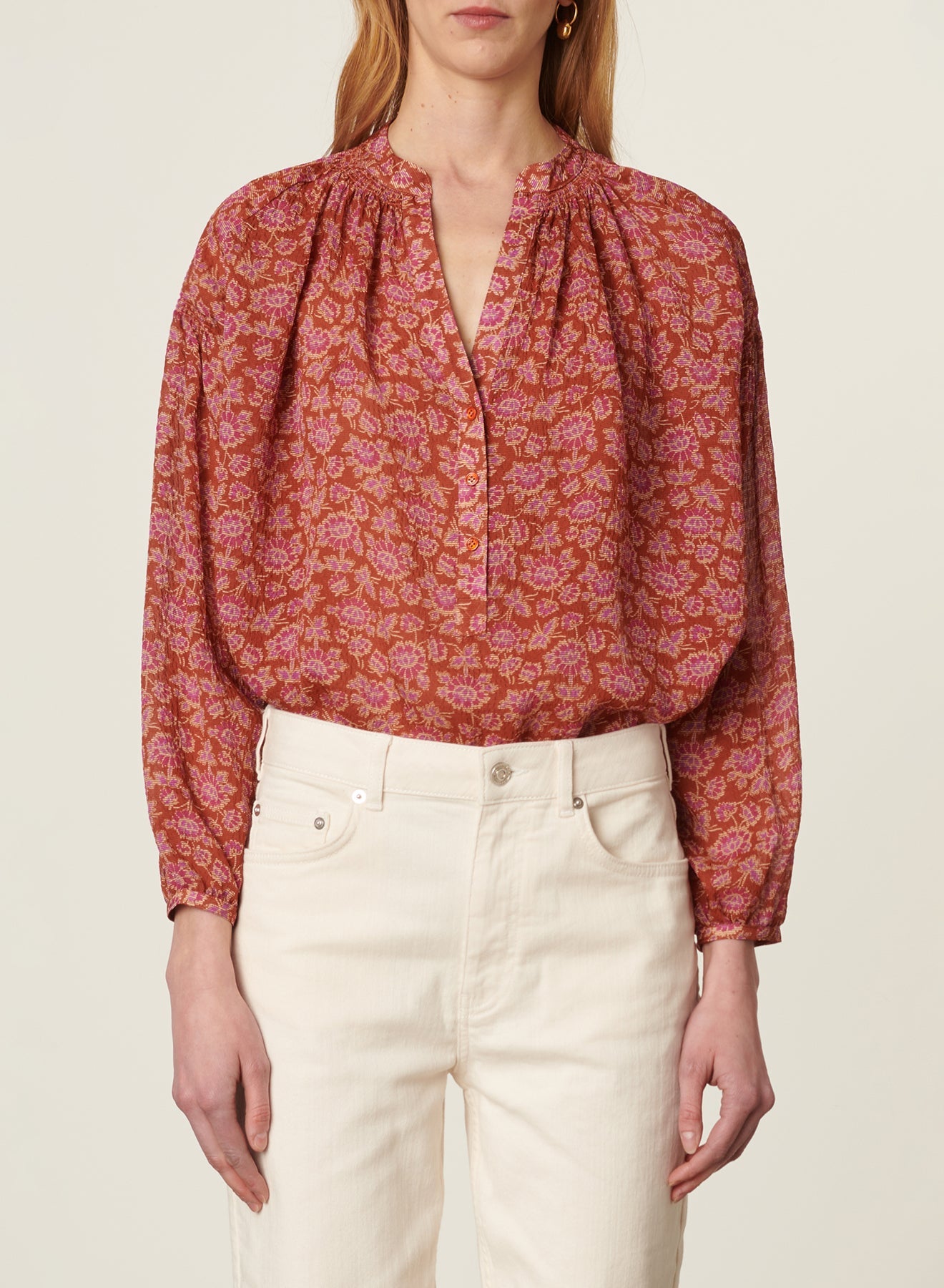 Vanessa Bruno - Blusa Nipoa - Rojo Rojizo