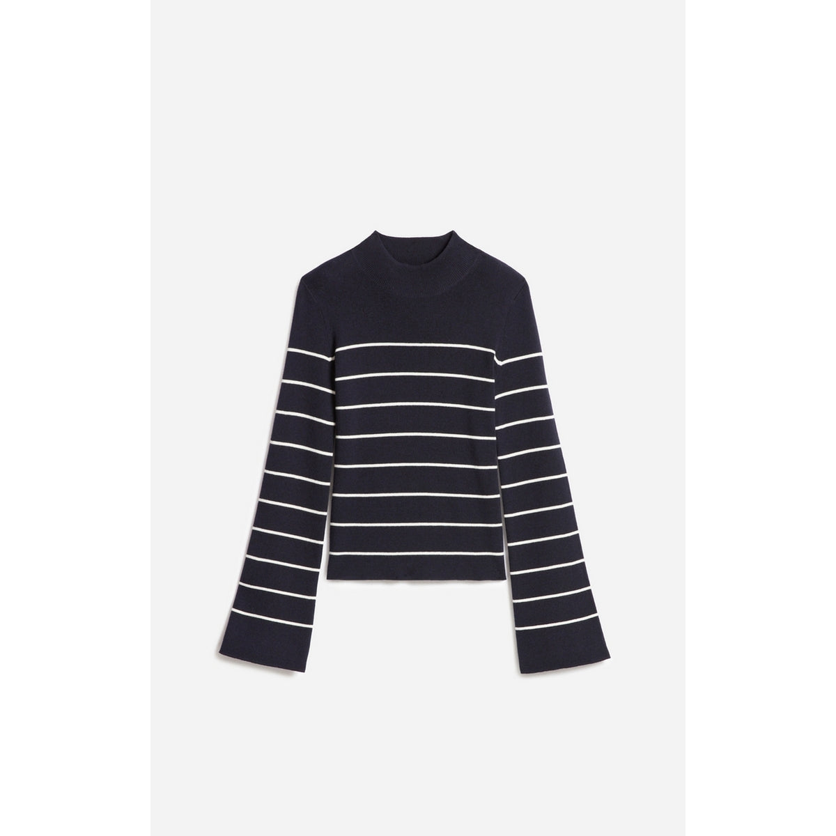 Pull Col Montant Francesca - Ecru/Marine