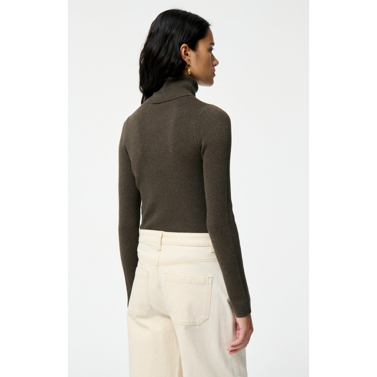 Pull Col Roule Fontenille - Kaki