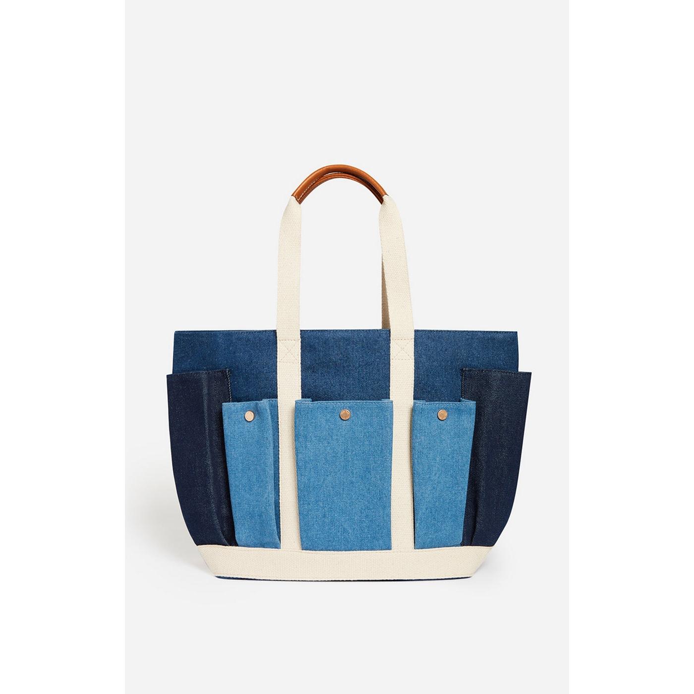 Vanessa Bruno - Cabas L Multibolsillos - Azul Multicolor