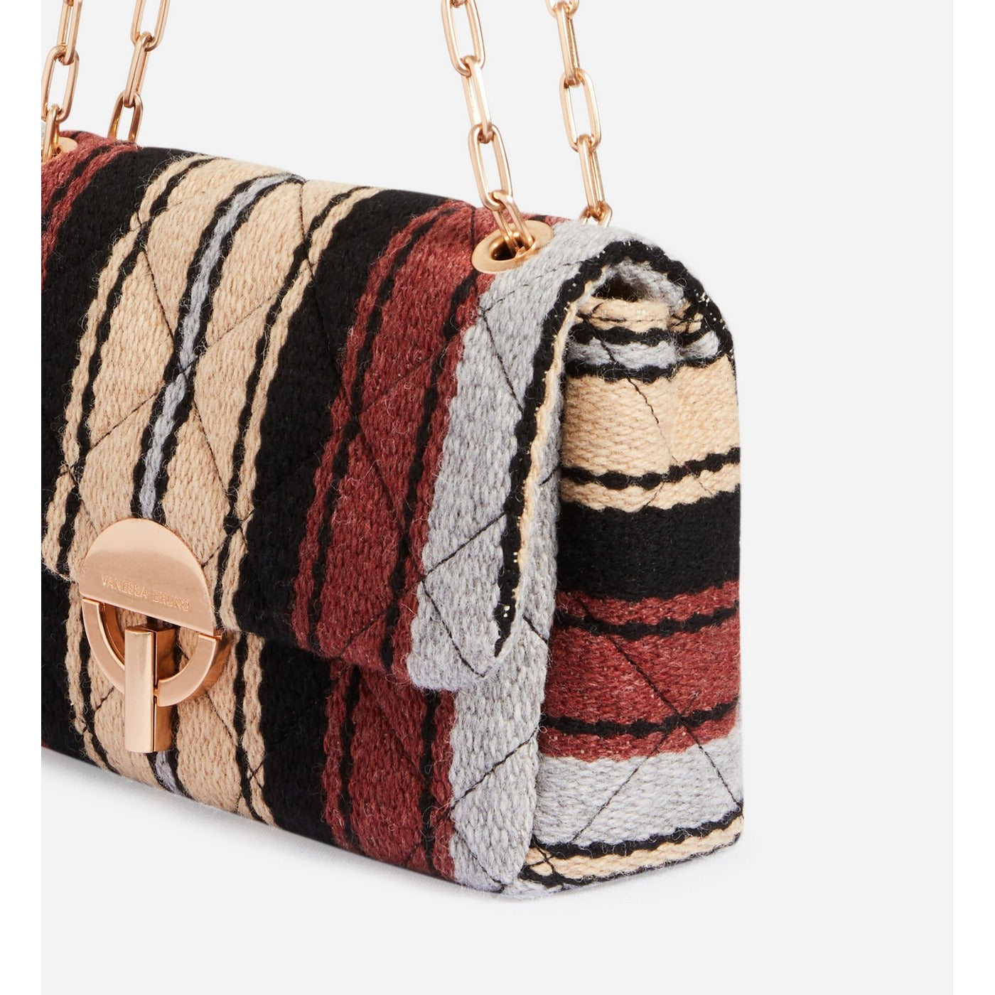 Vanessa Bruno - Bolso Moon de Lana - Multicolor/Biscuit