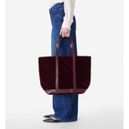 Vanessa Bruno - L Quilted Velvet Tote - Aubergine