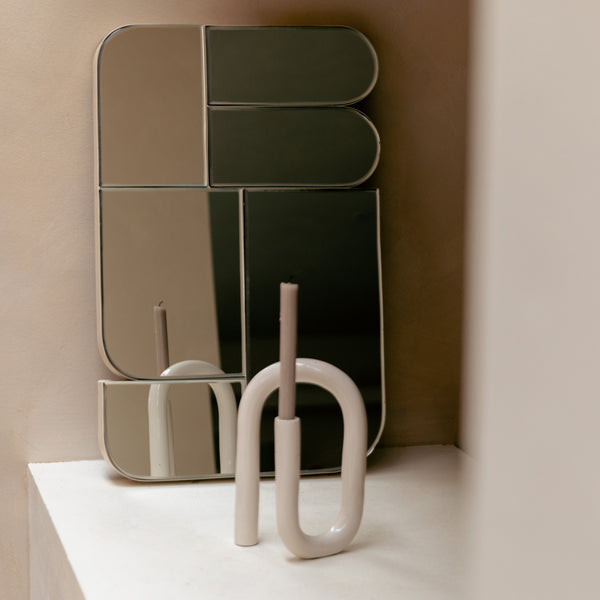 Glamour - Miroir - Fer - Beige