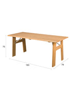 Avenue - Table D'Extérieur - Bois de pin - Naturel/Beige