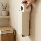 Le Prévoyant - Porte-Rouleau Wc Mural - Acier - Crème Fine Texture
