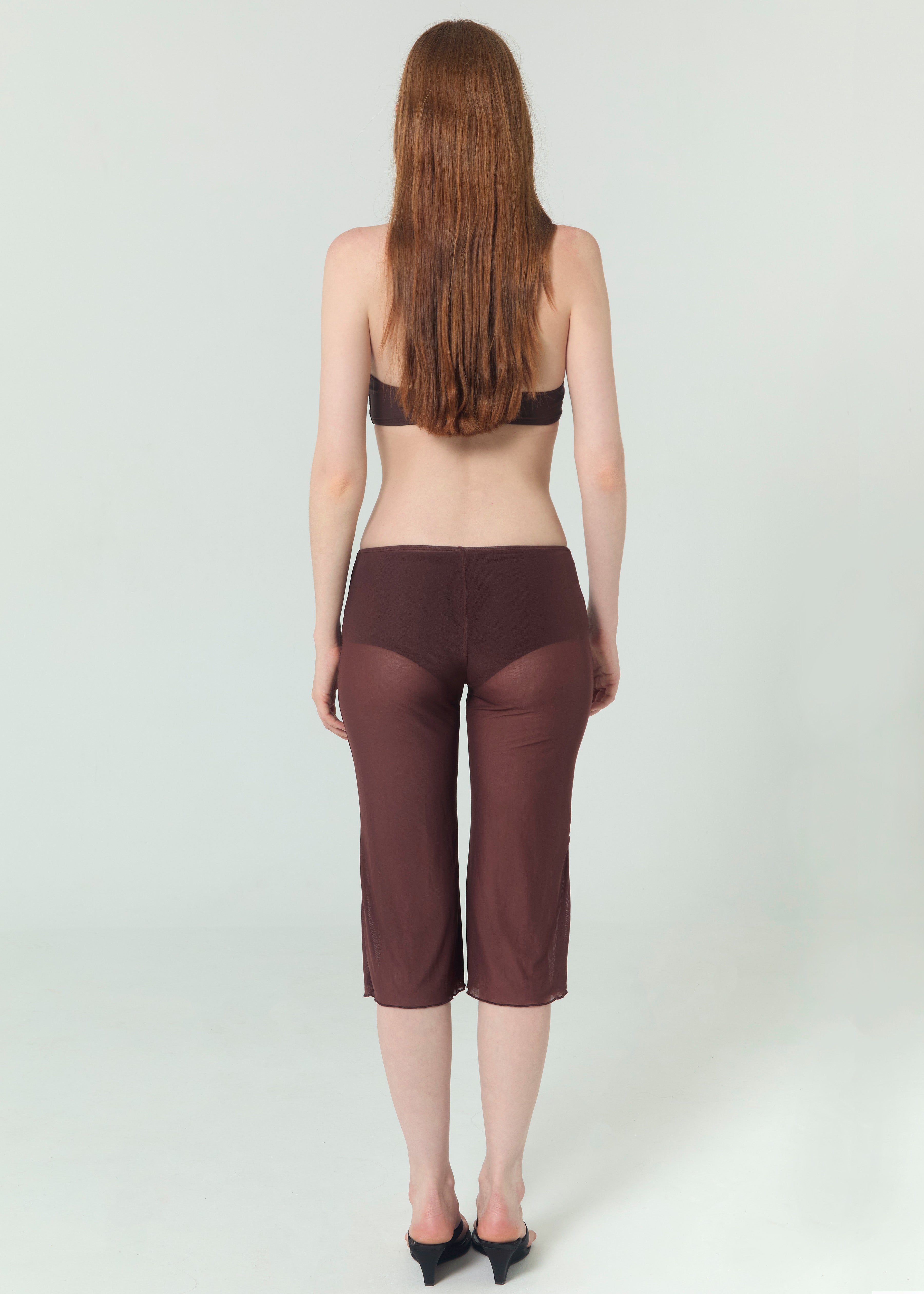 Capri Mesh Trousers - Brown
