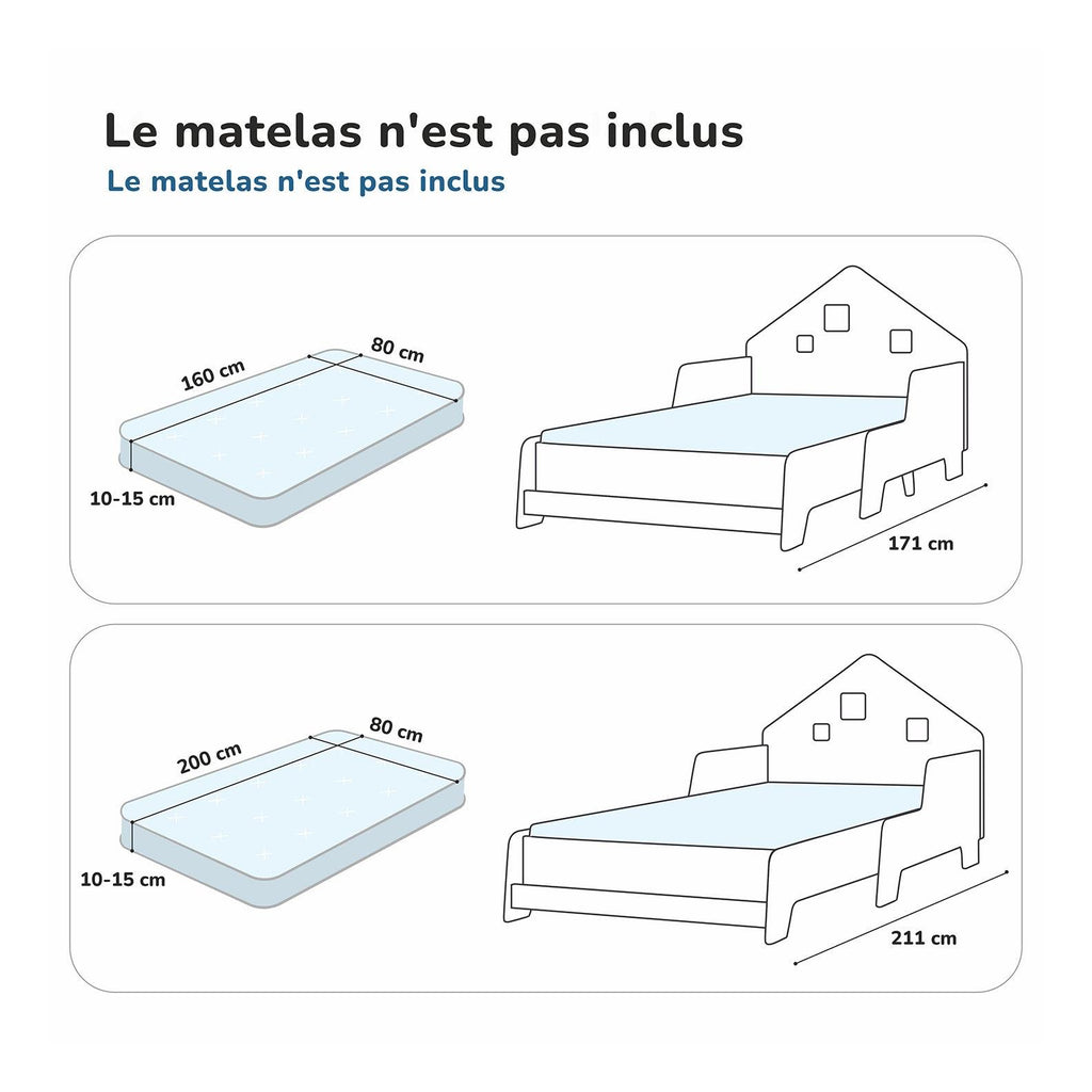 Extendable House Bed With LED Lighting
