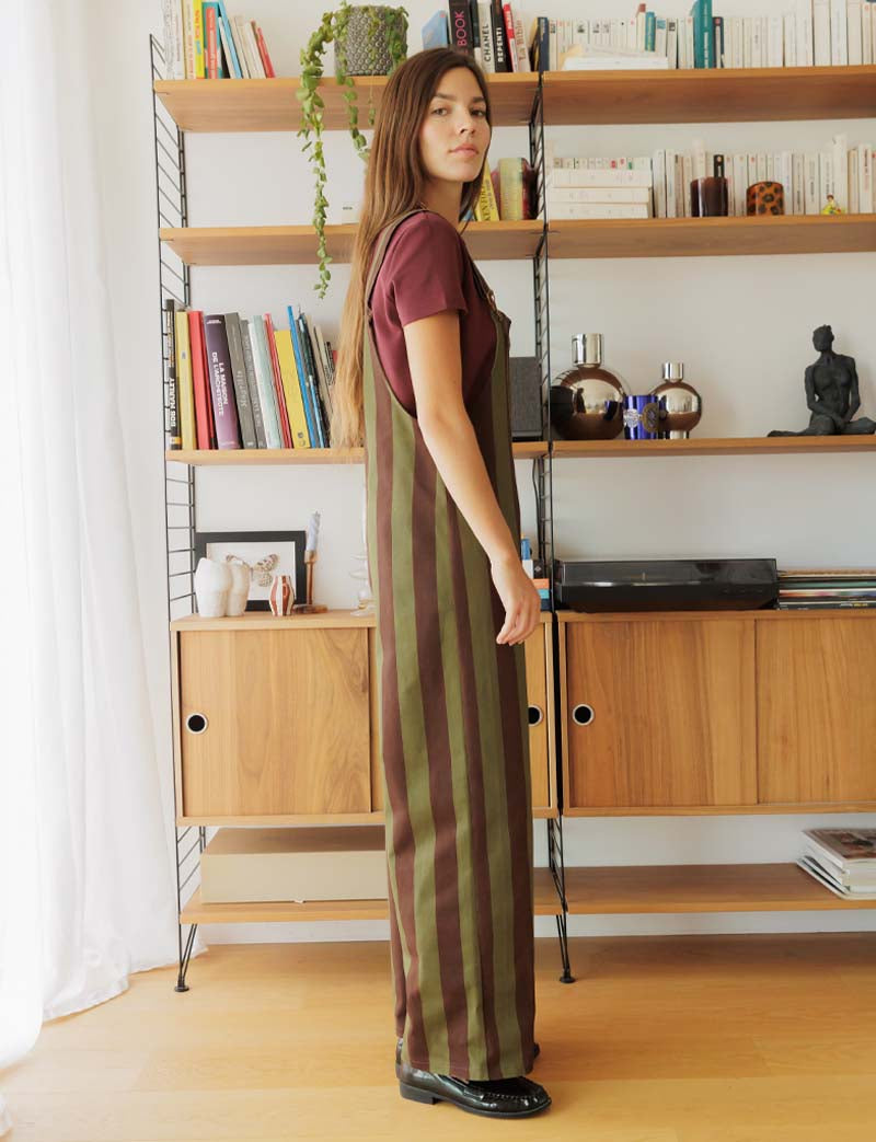 Latzhose Braun & Oliv Roey