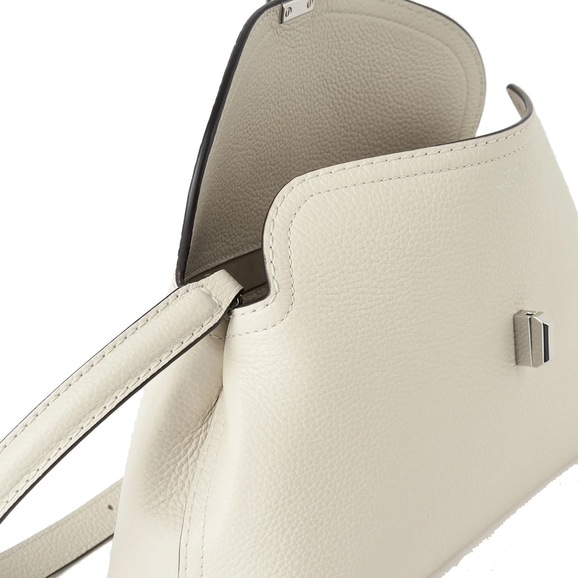 Toteme - Pochette T-Lock Leather - Femme - Cream