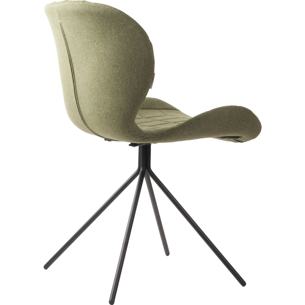 Omg - Juego de 2 sillas de comedor - Tela - Verde