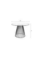 Floris - Mesa de comedor - Vidrio - Oro
