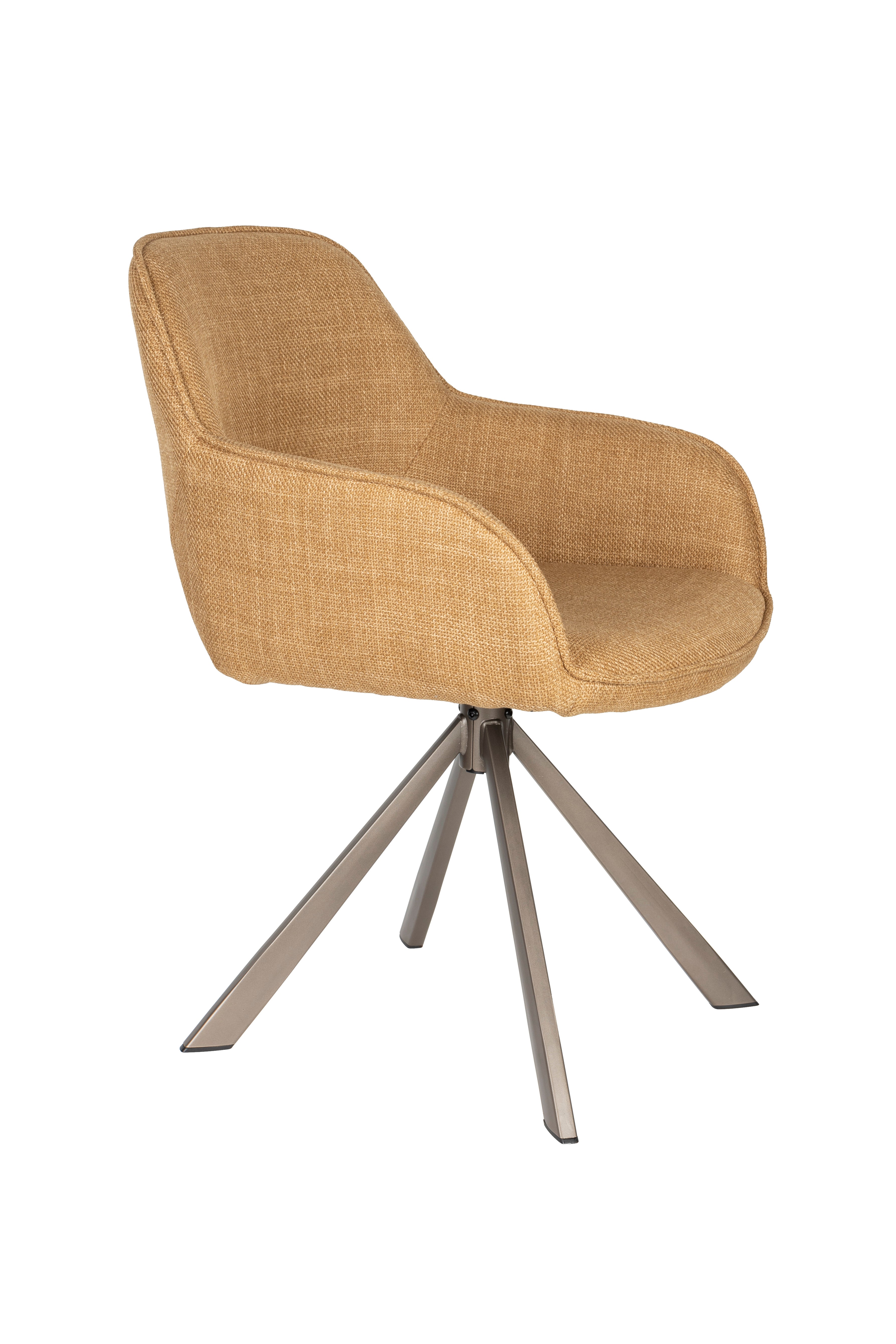 Toye - Chaise De Salle À Manger - Polyester - Ocre/Jaune