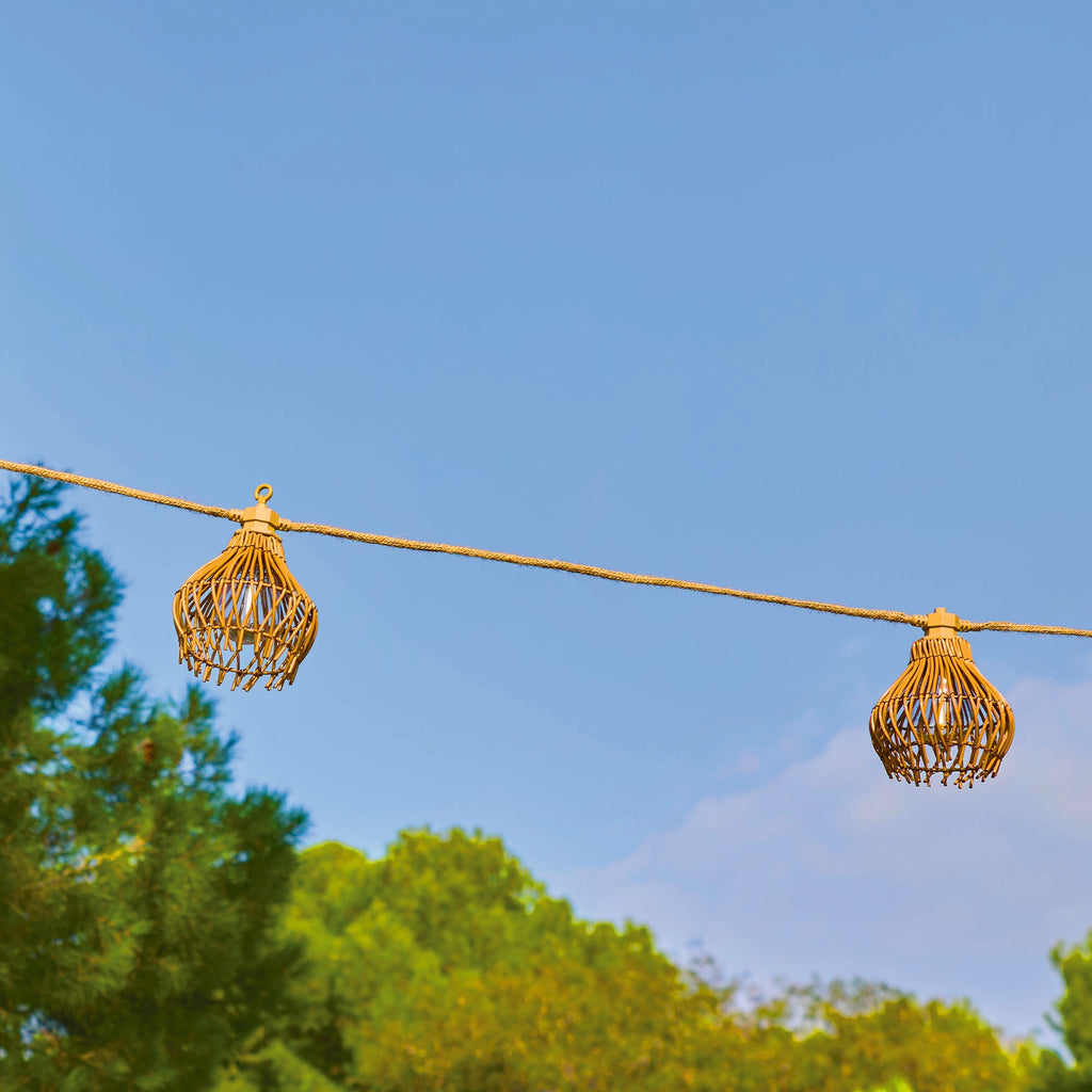 Rotilia - Hybrid Solar Garland - Polyrattan - Beige