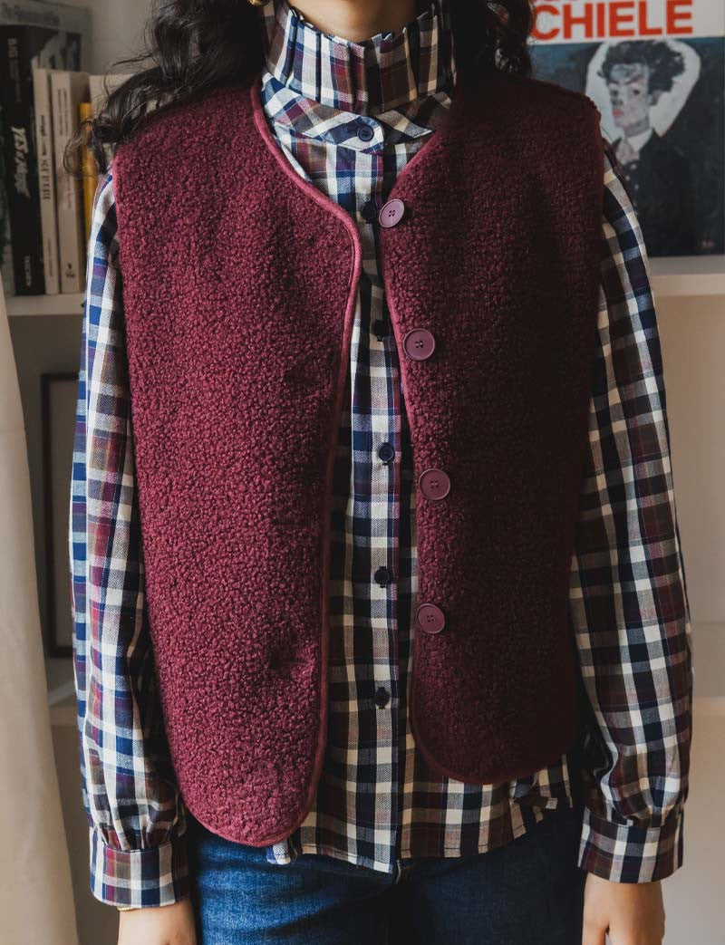 Burgundy Lako Waistcoat