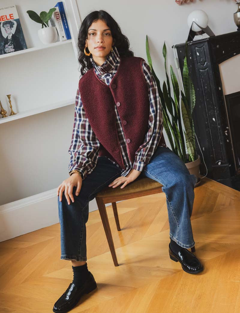 Burgundy Lako Waistcoat