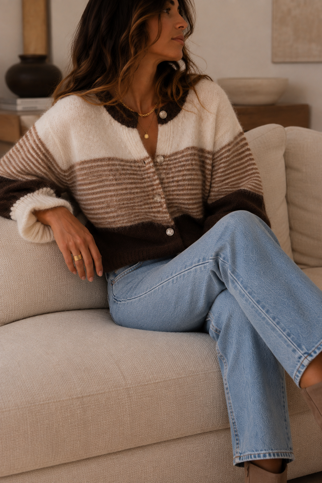 Chaqueta de Punto Giga - Choco
