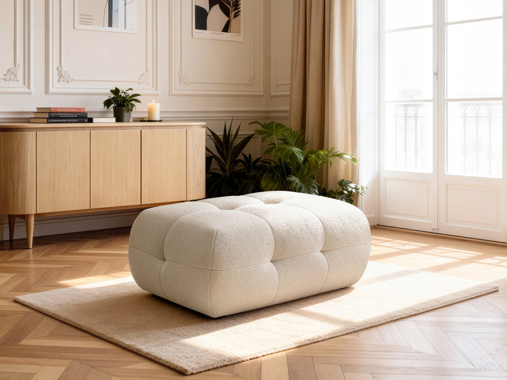 Laura - Small Pouffe - Mottled Fabric