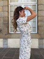 Vestido Largo Lazo Lucia Azul