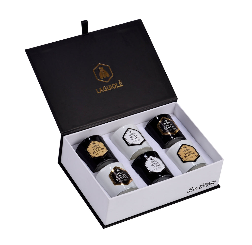Coffret De 6 Bougies Parfumées - Cire Naturelle