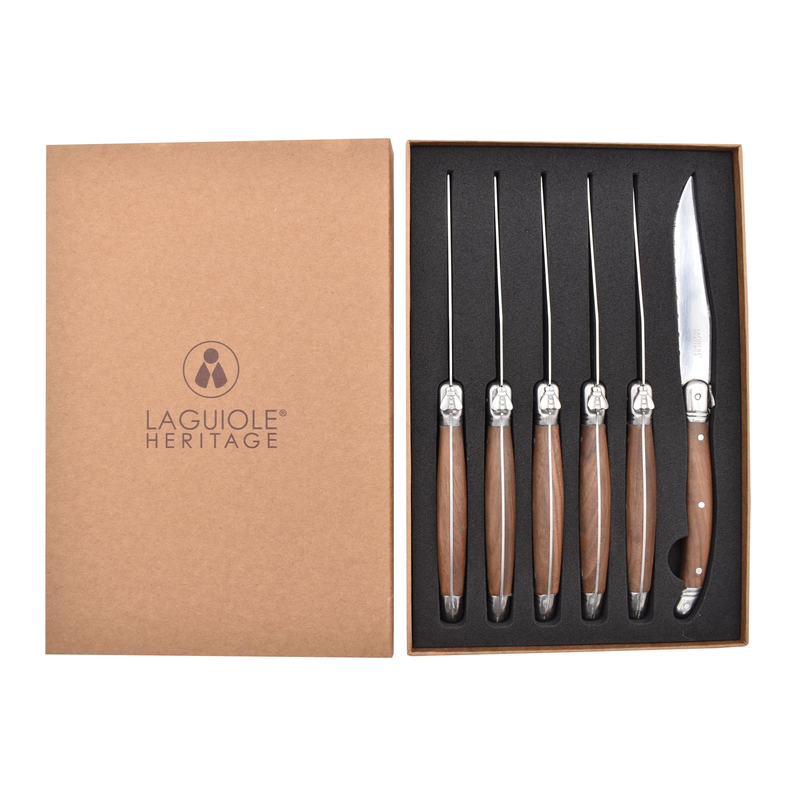 Coffret De 6 Couteaux - Bois Noyer - Lg Héritage