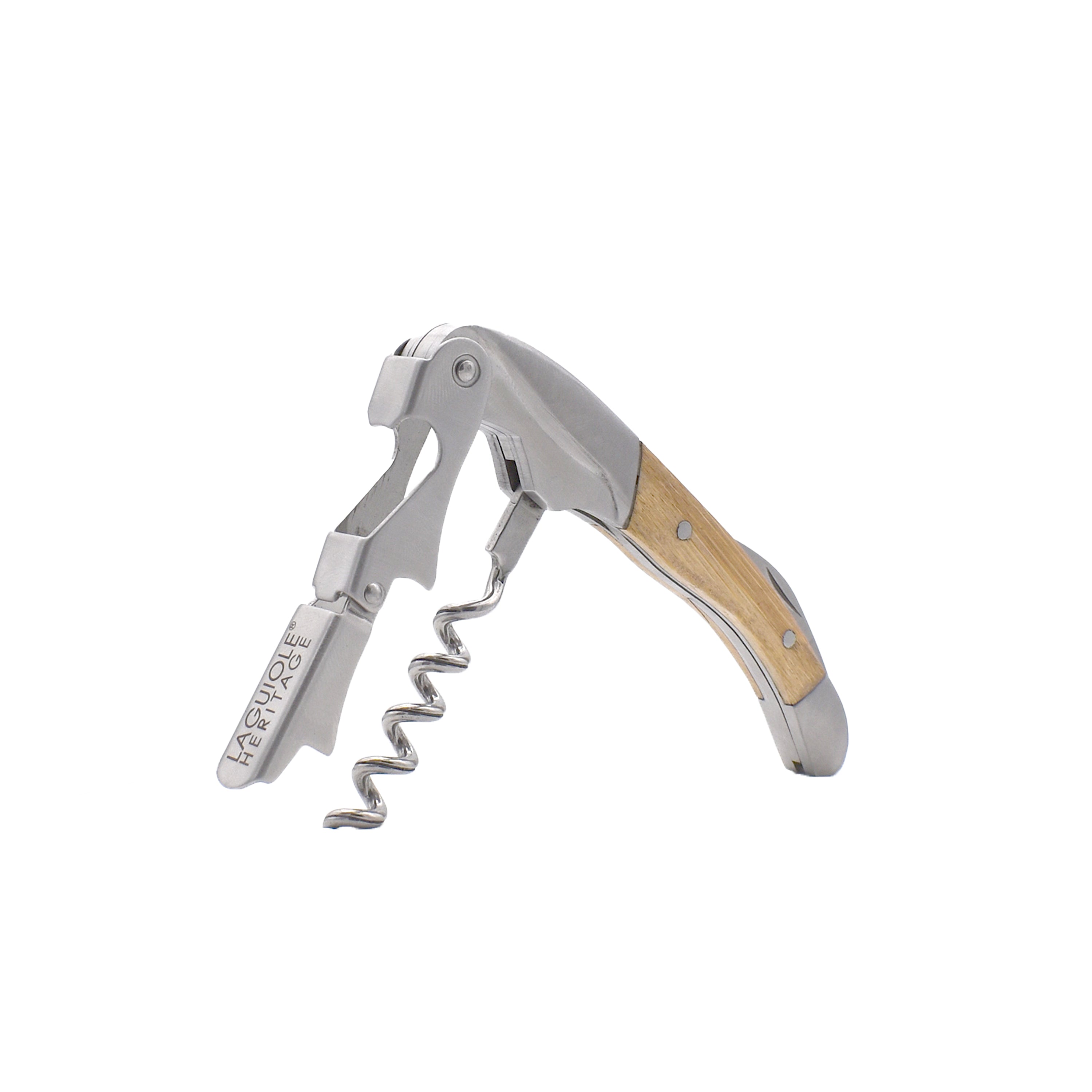 Sommelier Double Levier - Manche En Bois De Bambou