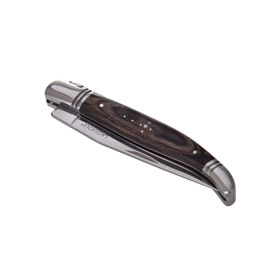 Couteau Pliant Laguiole Heritage En Bois De Pakka - Gris