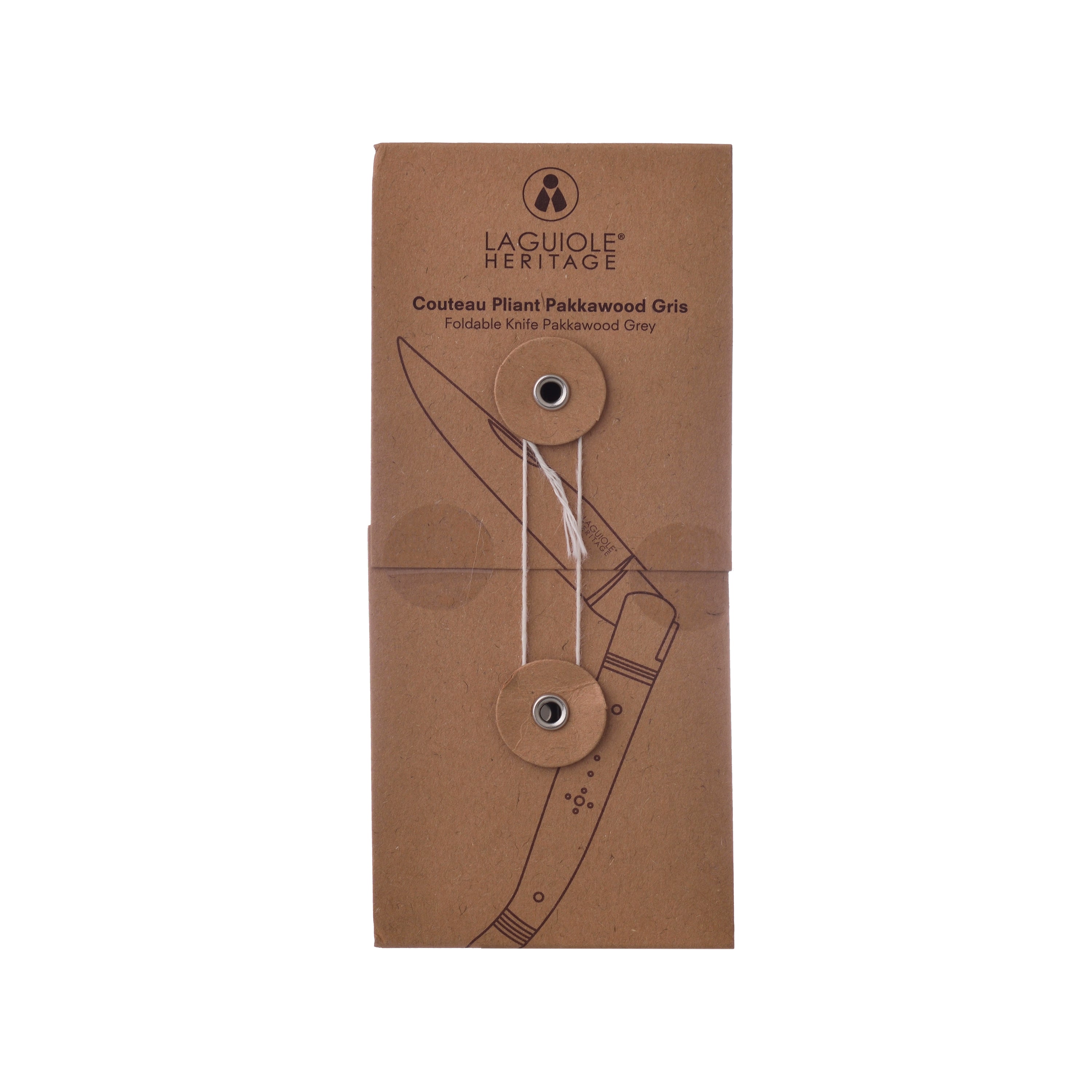 Couteau Pliant Laguiole Heritage En Bois De Pakka - Gris