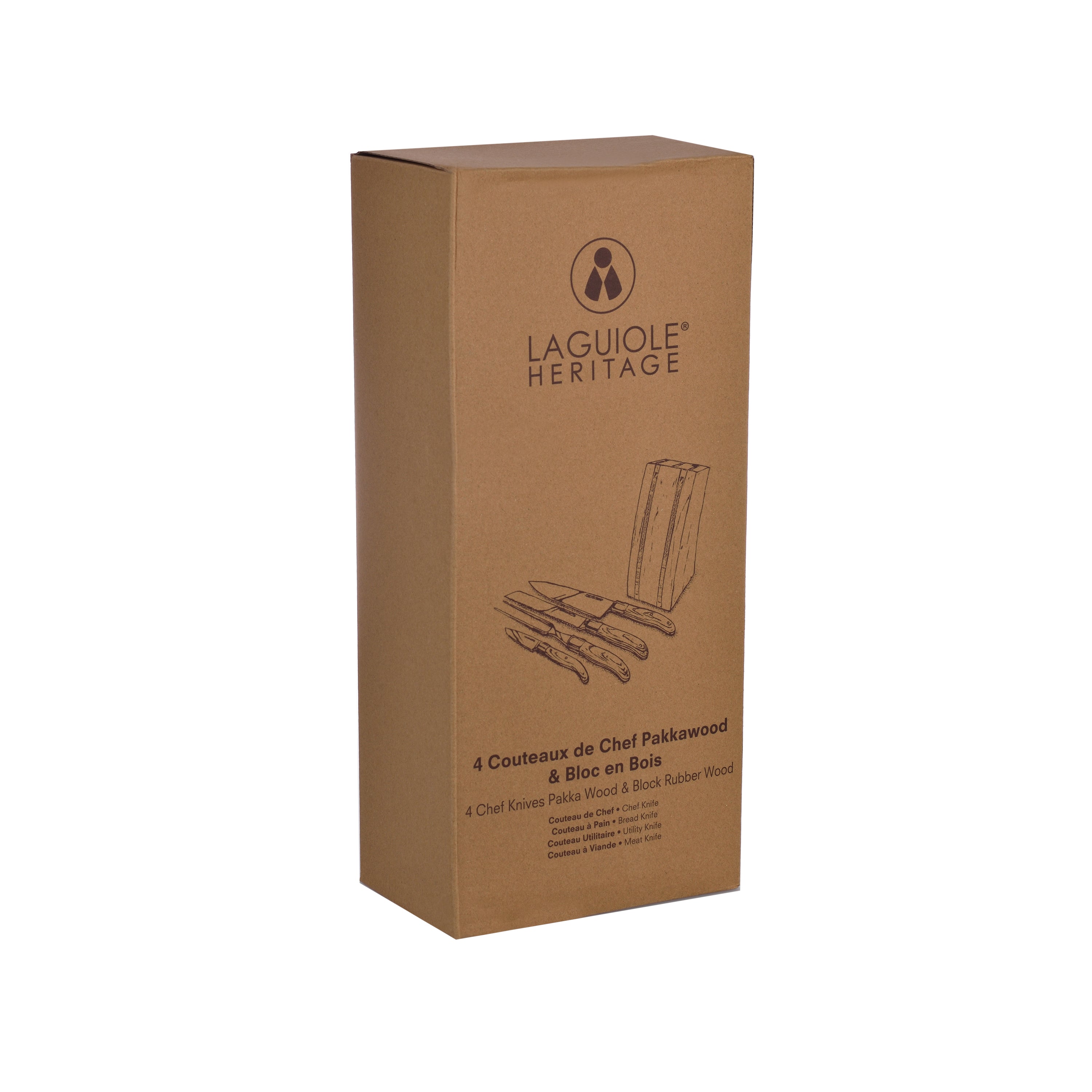 Laguiole Héritage Bloc De 4 Couteaux