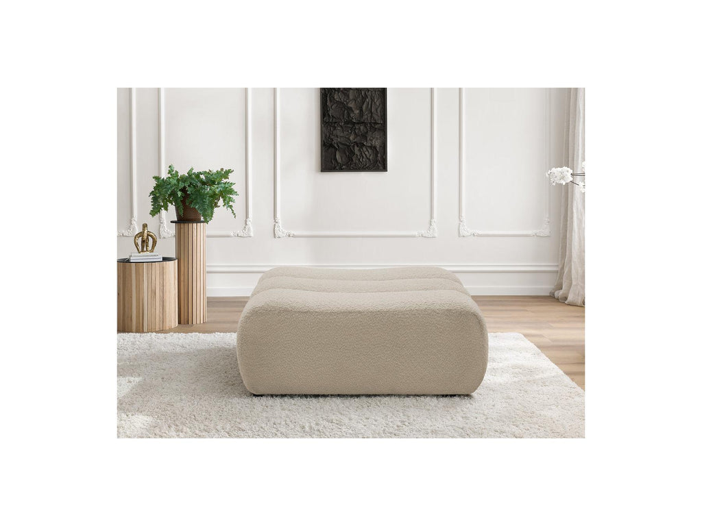 Azra - Footstool - Bouclé Fabric