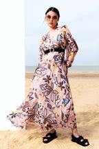Jurk Ellen Graphic Flower - Lila