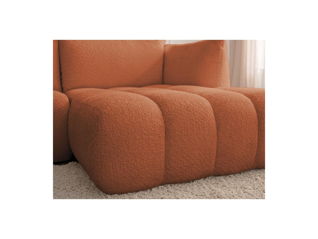 Azra - Fixed Corner Sofa - Bouclé Fabric - Right-Hand Corner
